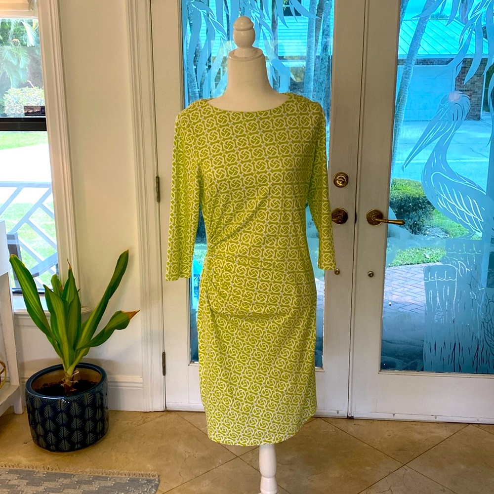 Never worn J.McLaughlin dress with a chain print.